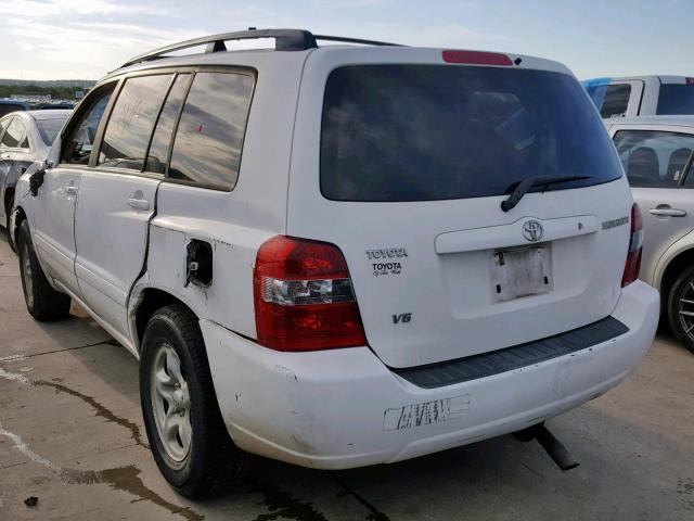 JTEDP21A370144440 - 2007 TOYOTA HIGHLANDER WHITE photo 3