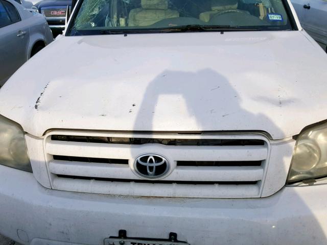 JTEDP21A370144440 - 2007 TOYOTA HIGHLANDER WHITE photo 7