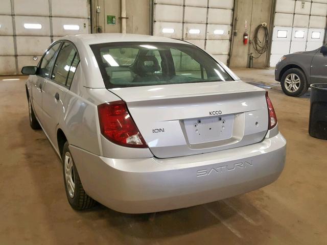1G8AG52F13Z178136 - 2003 SATURN ION LEVEL SILVER photo 3