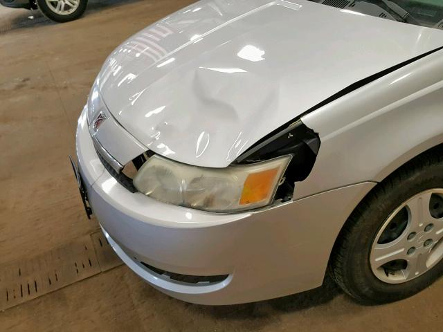 1G8AG52F13Z178136 - 2003 SATURN ION LEVEL SILVER photo 9