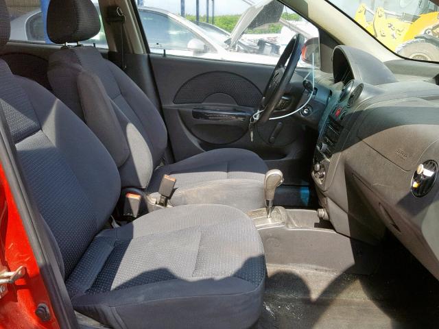 KL1TD66658B038573 - 2008 CHEVROLET AVEO BASE Qırmızı foto 5