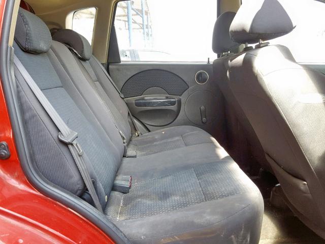 KL1TD66658B038573 - 2008 CHEVROLET AVEO BASE Qırmızı foto 6