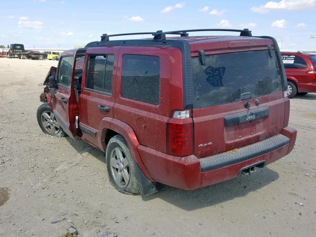 1J8HG48NX6C304166 - 2006 JEEP COMMANDER 红色 照片 3