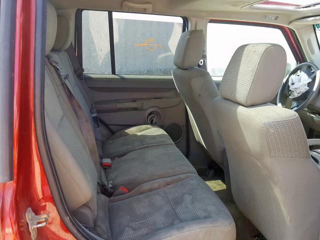 1J8HG48NX6C304166 - 2006 JEEP COMMANDER 红色 照片 6
