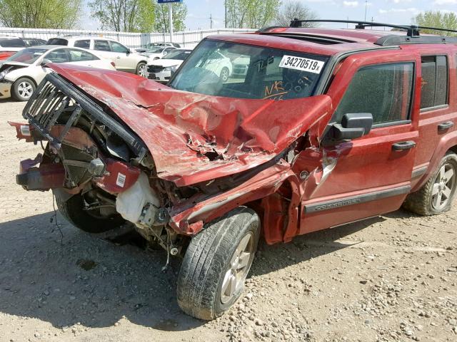 1J8HG48NX6C304166 - 2006 JEEP COMMANDER 红色 照片 9