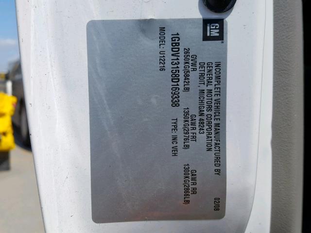 1GBDV13158D169338 - 2008 CHEVROLET UPLANDER I 白色 照片 10