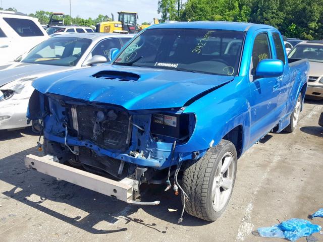 5TETU22N86Z319712 - 2006 TOYOTA TACOMA X-R BLUE photo 2