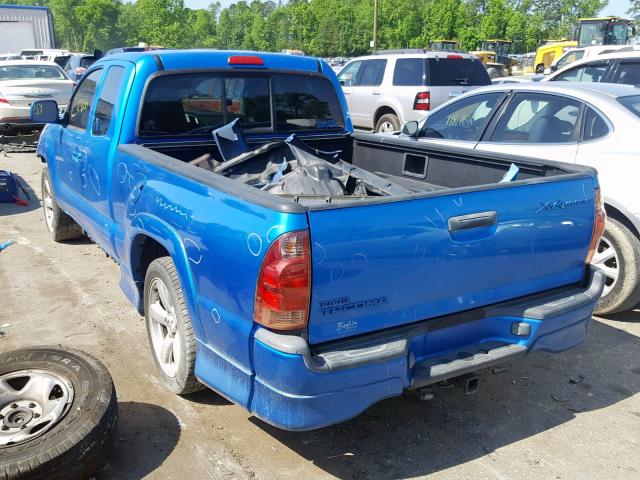 5TETU22N86Z319712 - 2006 TOYOTA TACOMA X-R BLUE photo 3