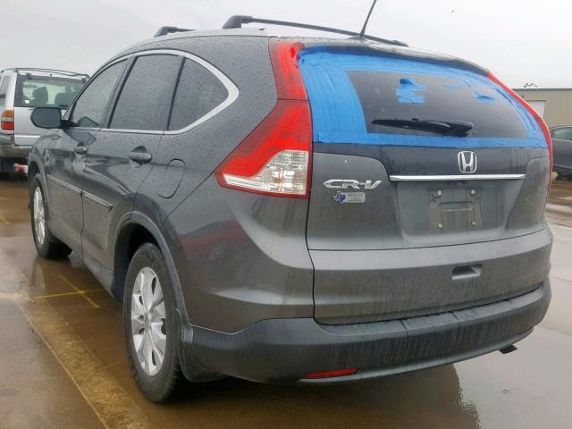 5J6RM3H72DL010722 - 2013 HONDA CR-V EXL GRAY photo 3