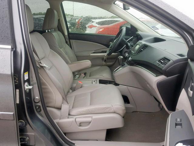 5J6RM3H72DL010722 - 2013 HONDA CR-V EXL GRAY photo 5