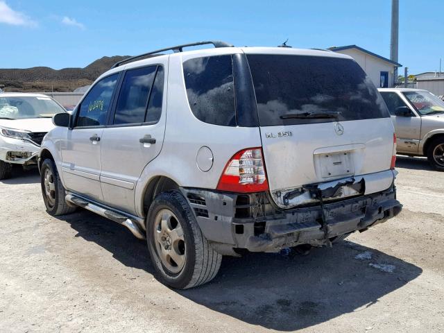 4JGAB57E04A460834 - 2004 MERCEDES-BENZ ML 350 SILVER photo 3