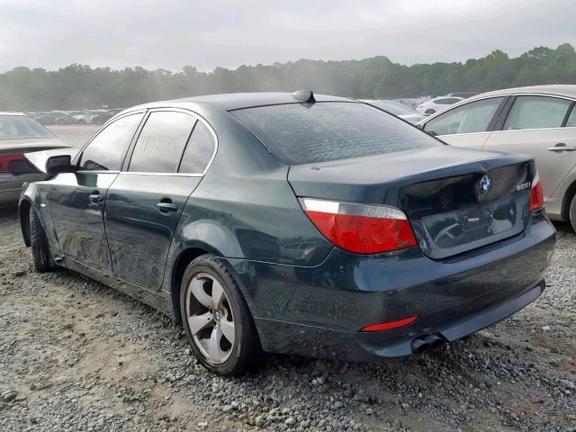 WBANE53506CK81569 - 2006 BMW 525 I GREEN photo 3