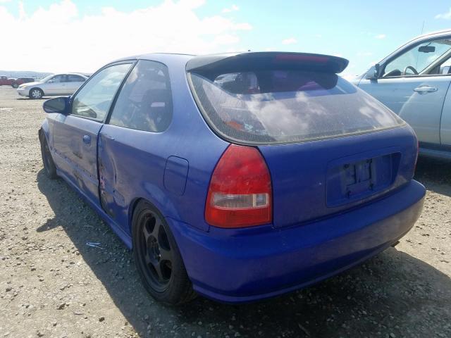 2HGEJ6322WH120813 - 1998 HONDA CIVIC CX  photo 3