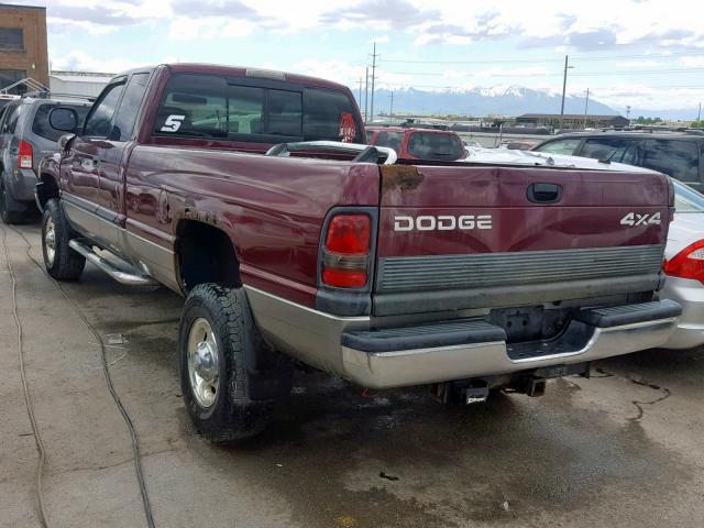 1B7KF23681J270513 - 2001 DODGE RAM 2500 BURGUNDY photo 3