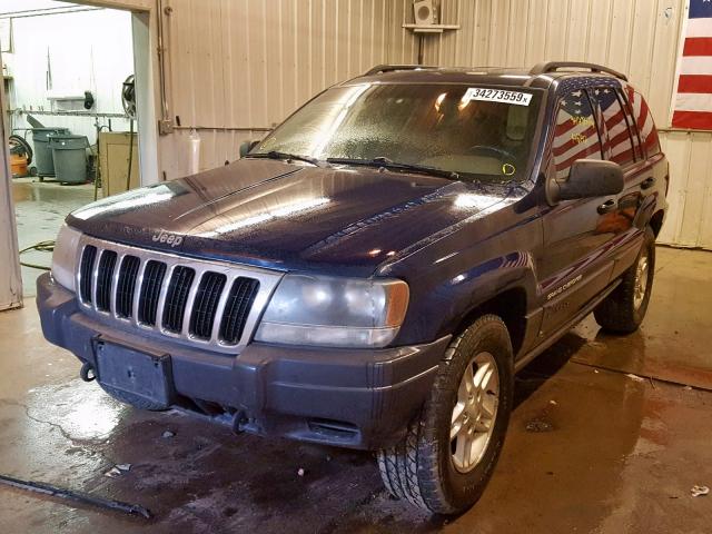 1J4GW48S43C502808 - 2003 JEEP GRAND CHER BLUE photo 2