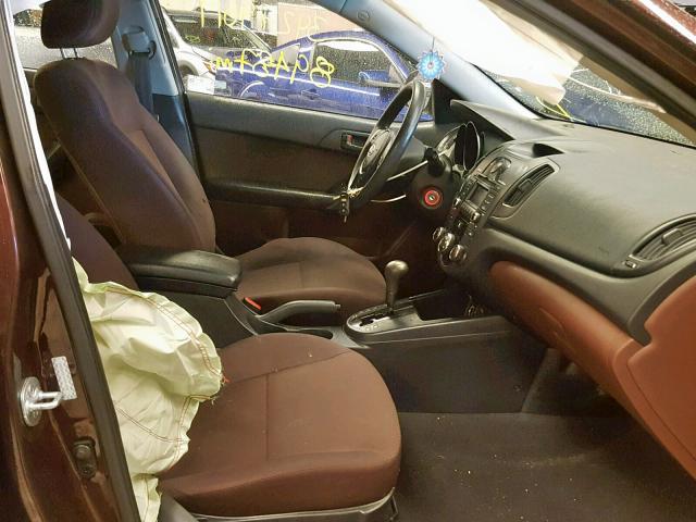 KNAFU4A21A5203969 - 2010 KIA FORTE EX BURGUNDY photo 5