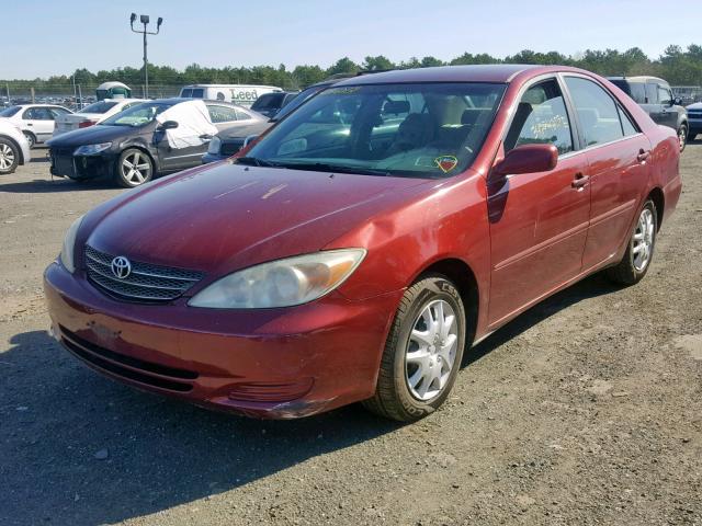4T1BE32KX2U618363 - 2002 TOYOTA CAMRY LE BURGUNDY photo 2