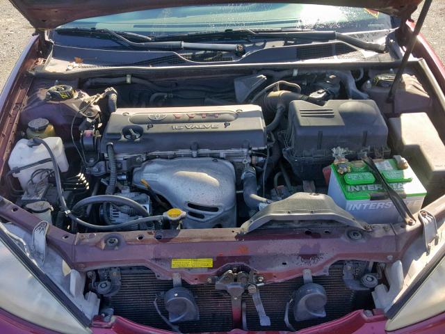 4T1BE32KX2U618363 - 2002 TOYOTA CAMRY LE BURGUNDY photo 7