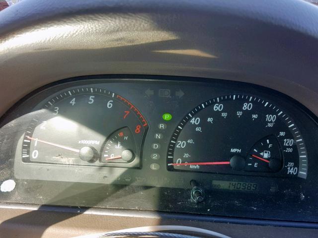 4T1BE32KX2U618363 - 2002 TOYOTA CAMRY LE BURGUNDY photo 8