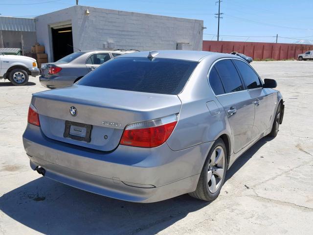 WBANE53536CK82179 - 2006 BMW 525 I GRAY photo 4