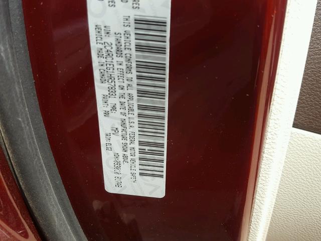 2C4RC1EG1HR578331 - 2017 CHRYSLER PACIFICA T RED photo 10