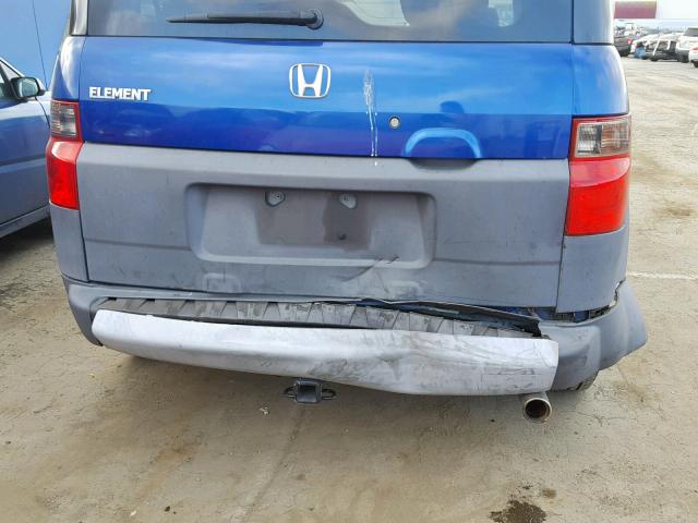 5J6YH28654L037558 - 2004 HONDA ELEMENT EX BLUE photo 9