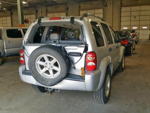 1J4GL58K36W250888 - 2006 JEEP LIBERTY LI SILVER photo 4