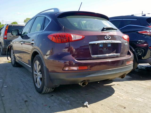 JN1AJ0HP3CM400993 - 2012 INFINITI EX35 BASE MAROON photo 3
