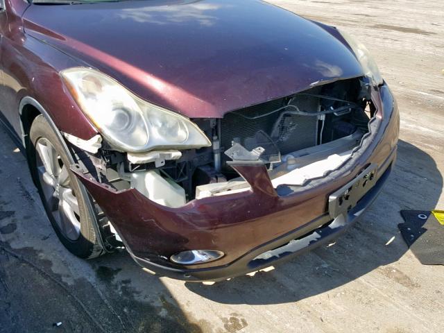 JN1AJ0HP3CM400993 - 2012 INFINITI EX35 BASE MAROON photo 9
