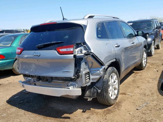 1C4PJLCB5GW201541 - 2016 JEEP CHEROKEE L SILVER photo 4