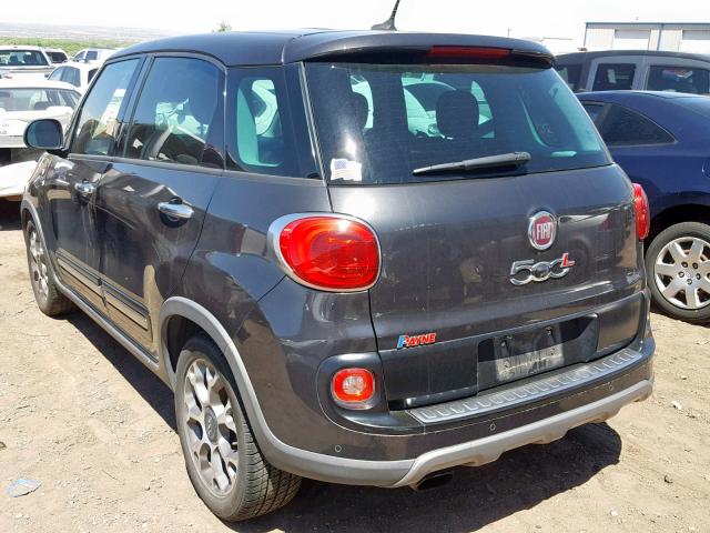 ZFBCFADH6EZ018753 - 2014 FIAT 500L TREKK GRAY photo 3