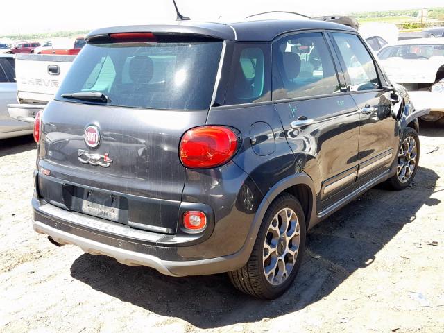 ZFBCFADH6EZ018753 - 2014 FIAT 500L TREKK GRAY photo 4