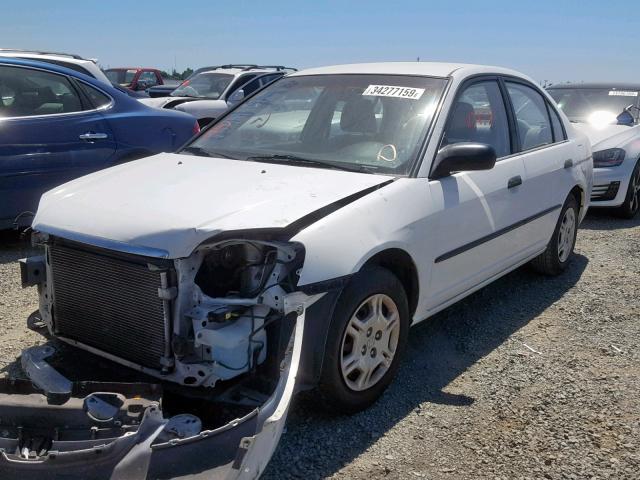 2HGES16102H508684 - 2002 HONDA CIVIC DX WHITE photo 2