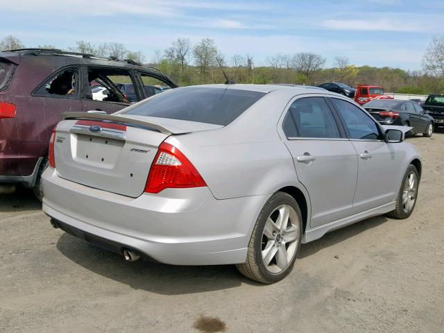 3FAHP0KC8AR261602 - 2010 FORD FUSION SPO SILVER photo 4