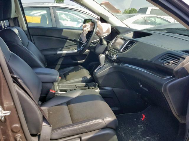 5J6RM3H9XFL022492 - 2015 HONDA CR-V TOURI GRAY photo 5