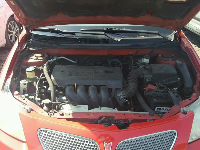 5Y2SL65846Z412413 - 2006 PONTIAC VIBE RED photo 7