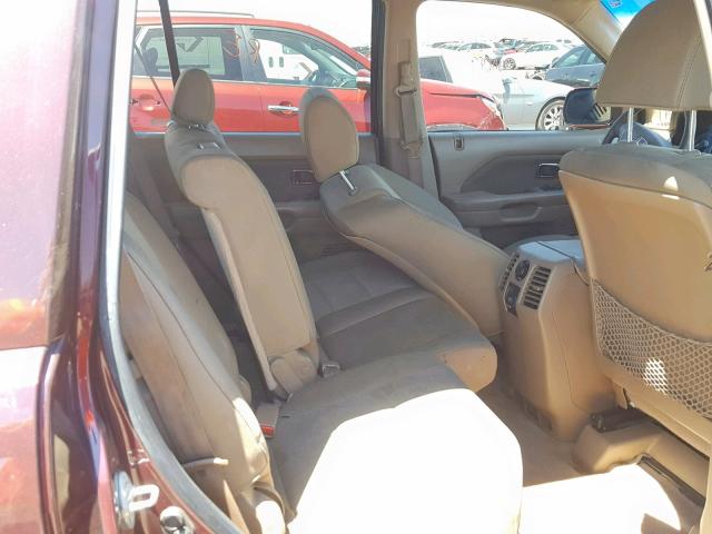 5FNYF28248B005637 - 2008 HONDA PILOT VP BURGUNDY photo 6