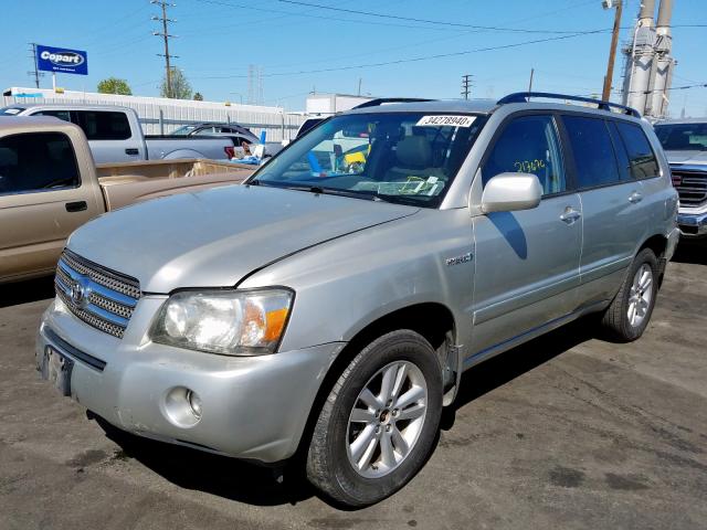 JTEDW21A760013657 - 2006 TOYOTA HIGHLANDER HYBRID  photo 2