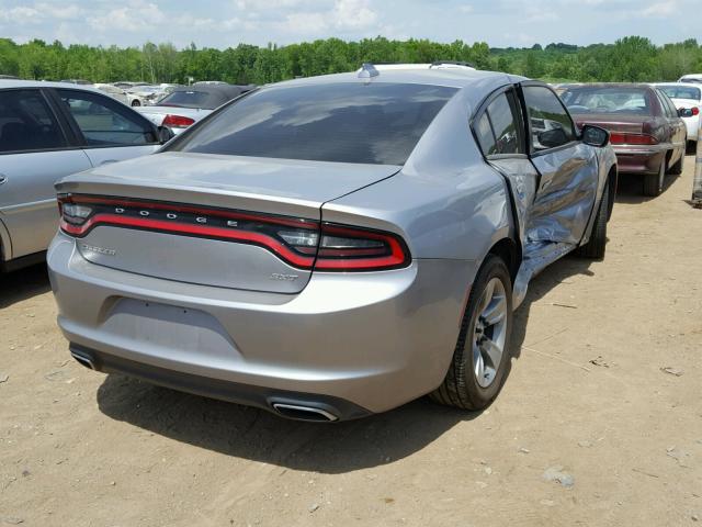 2C3CDXHG0FH789609 - 2015 DODGE CHARGER SX GRAY photo 4