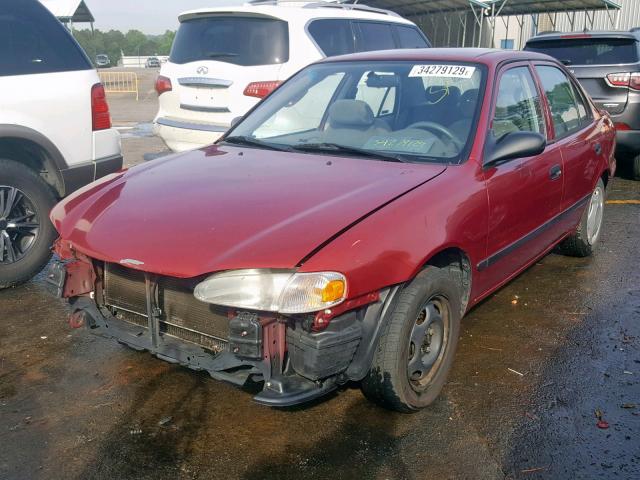 1Y1SK52871Z410757 - 2001 CHEVROLET GEO PRIZM RED photo 2