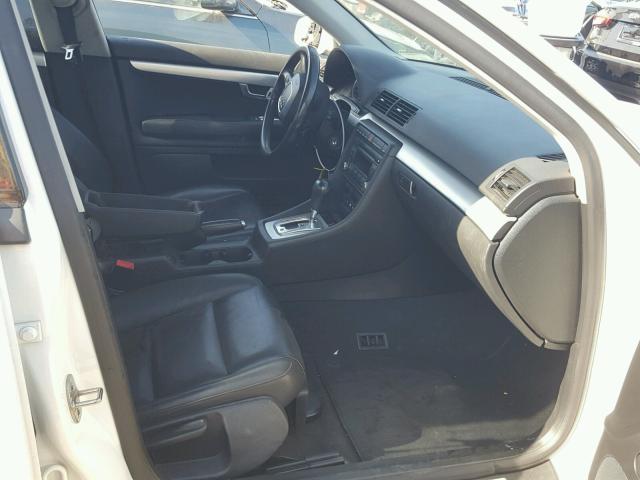 WAUAF78E38A100415 - 2008 AUDI A4 2.0T WHITE photo 5