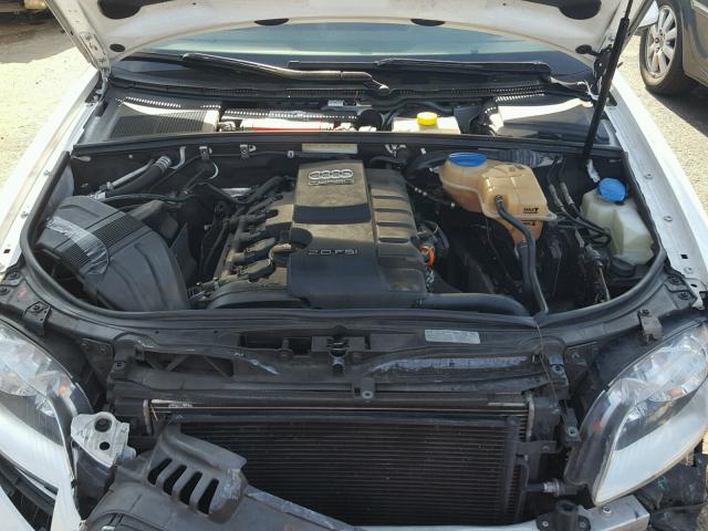 WAUAF78E38A100415 - 2008 AUDI A4 2.0T WHITE photo 7