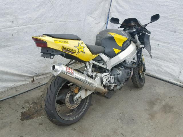 JH2SC44121M100189 - 2001 HONDA CBR900 RR YELLOW photo 4