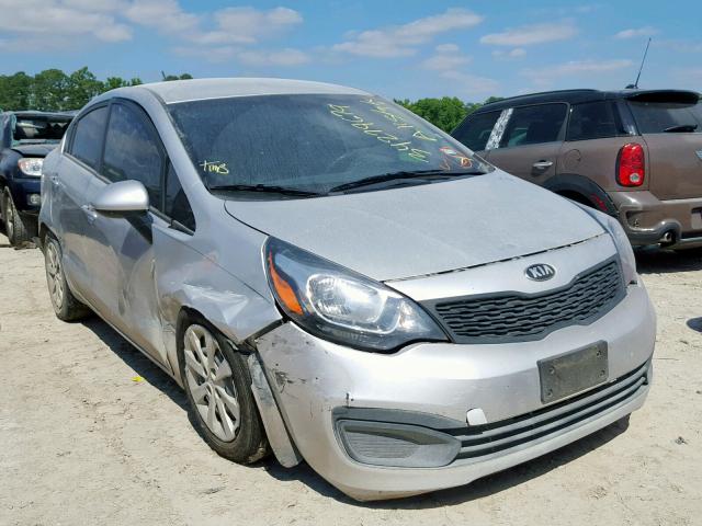 KNADM4A38E6323526 - 2014 KIA RIO LX SILVER photo 1