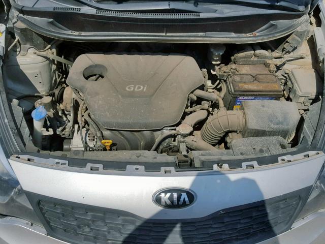 KNADM4A38E6323526 - 2014 KIA RIO LX SILVER photo 7