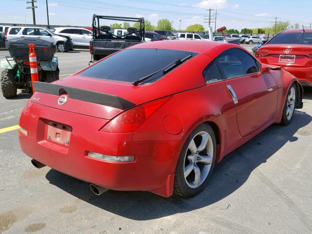 JN1AZ34E36M350146 - 2006 NISSAN 350Z COUPE RED photo 4