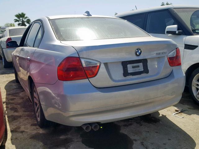 WBAVC53507FZ73756 - 2007 BMW 328 I SULE SILVER photo 3