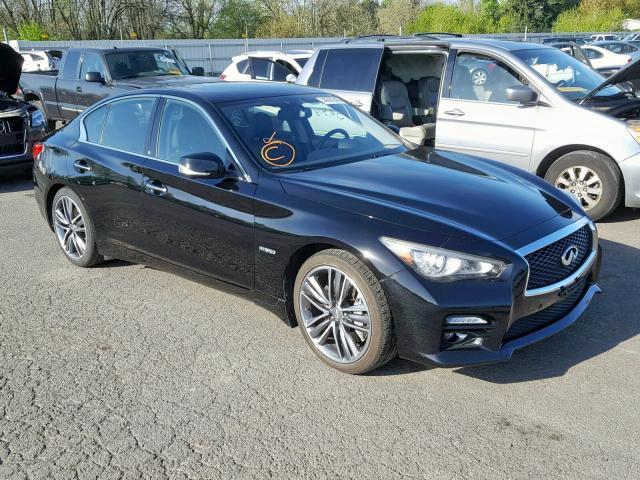 JN1AV7AR4EM703003 - 2014 INFINITI Q50 HYBRID BLACK photo 1