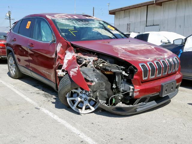 1C4PJLCB5GW287644 - 2016 JEEP CHEROKEE L RED photo 1