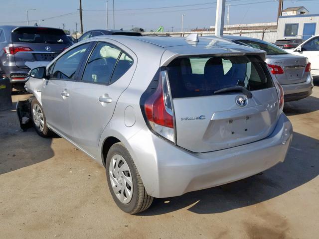 JTDKDTB35F1099066 - 2015 TOYOTA PRIUS C SILVER photo 3